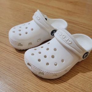 White CROCS toddler size 7